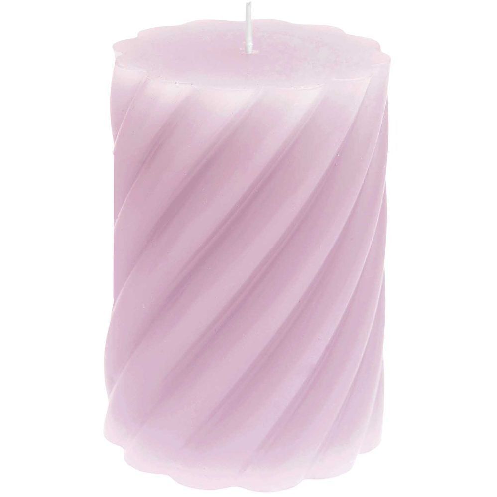Stumpenkerze "Spiral" Rosa main product photo