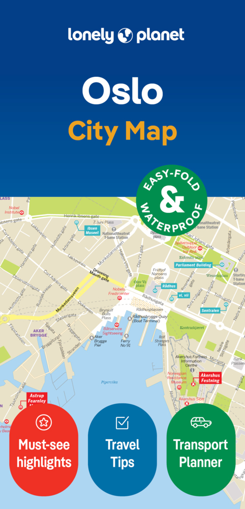 Lonely Planet Oslo City Map main product photo