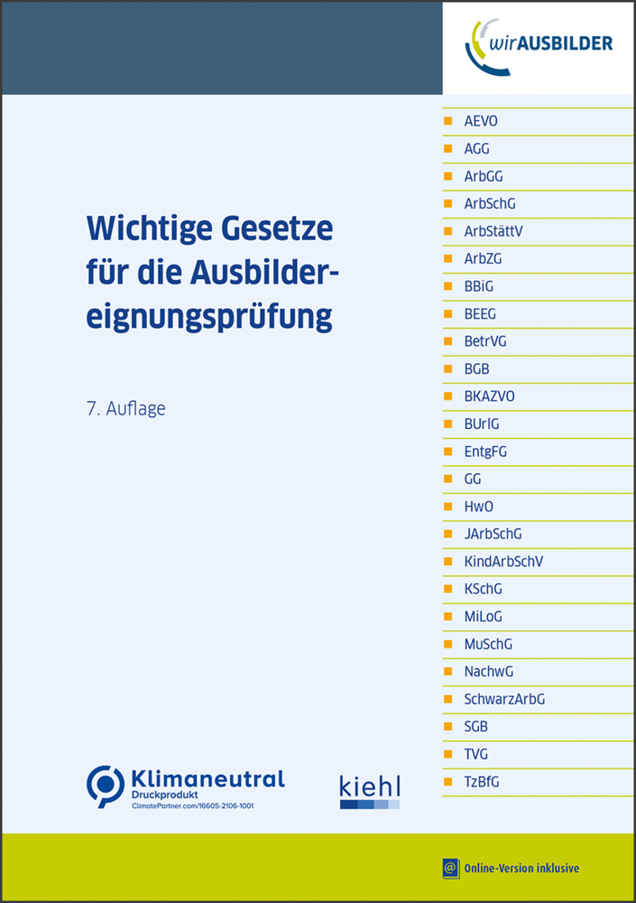 Wichtige Gesetze für die Ausbildereignungsprüfung main product photo