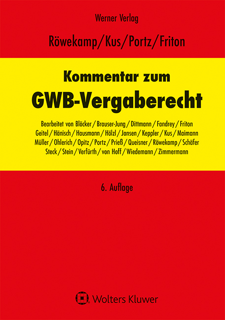 Kommentar GWB-Vergaberecht main product photo