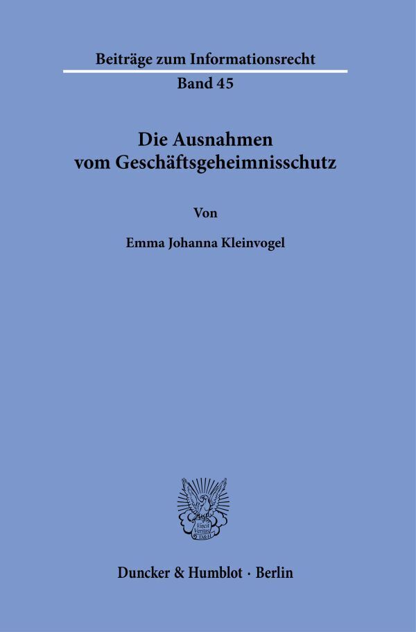 Die Ausnahmen vom Geschäftsgeheimnisschutz main product photo