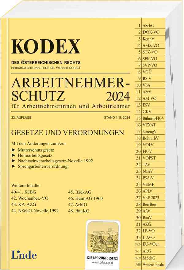 KODEX Arbeitnehmerschutz 2024 main product photo