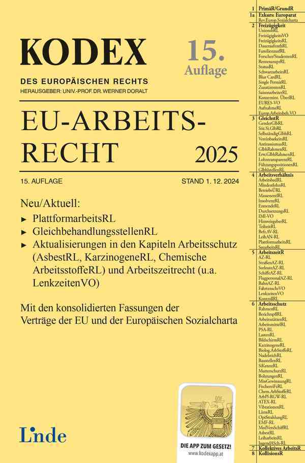 KODEX EU-Arbeitsrecht 2025 main product photo