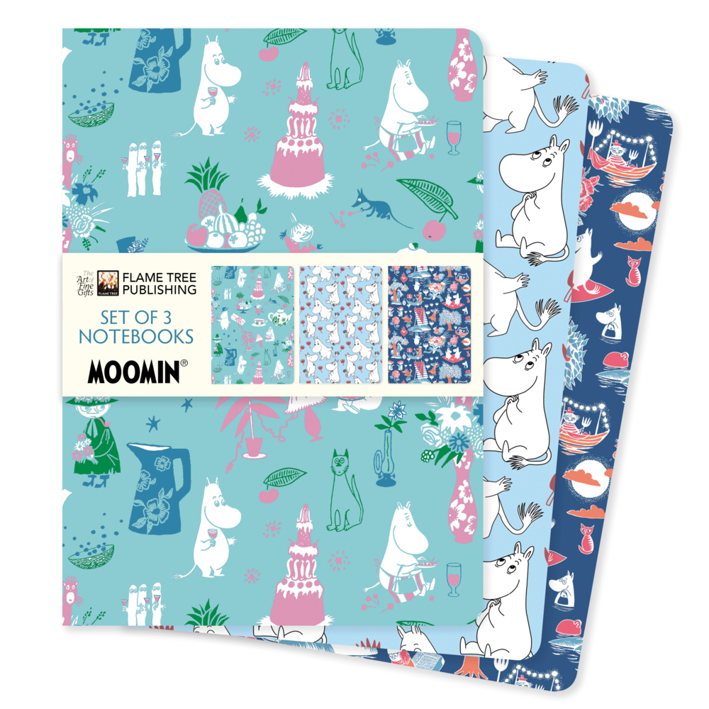 Dreier Set DIN-A5-Format-Notizbücher: Mumin Klassik main product photo