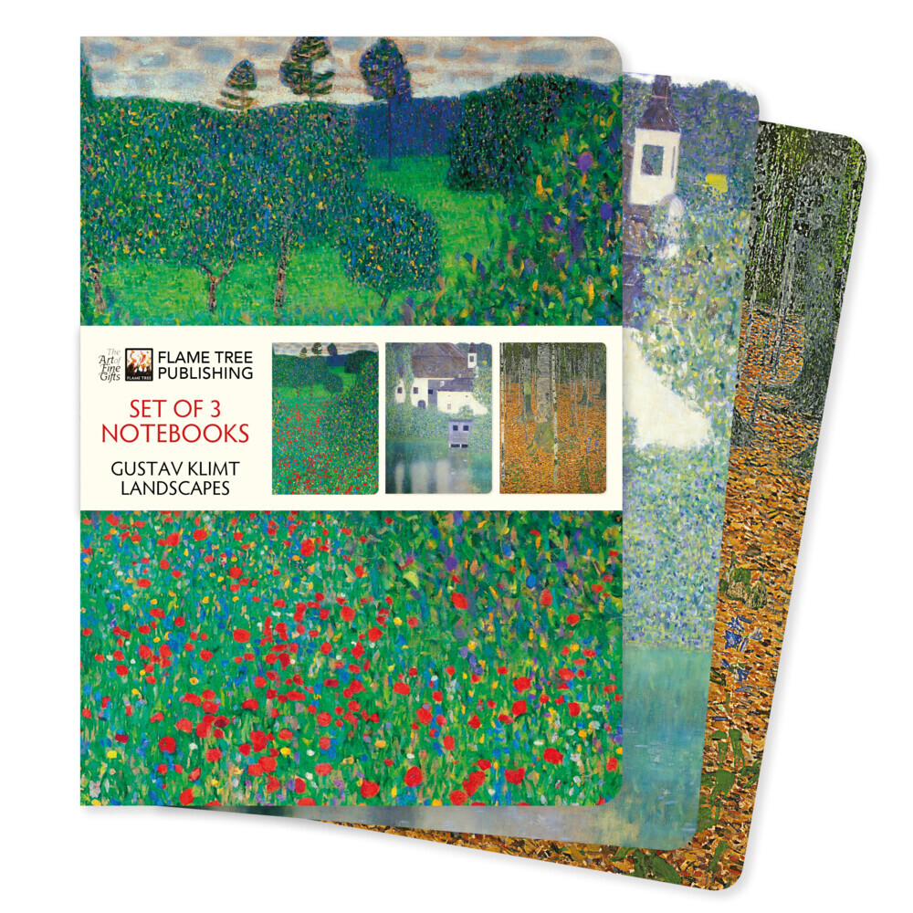 Dreier Set DIN-A5-Format-Notizbücher: Gustav Klimt, Landschaften main product photo