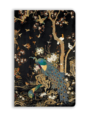 Premium Softcover Notizbuch: Ashmolean Museum, Bestickter Wandbehang mit Pfau