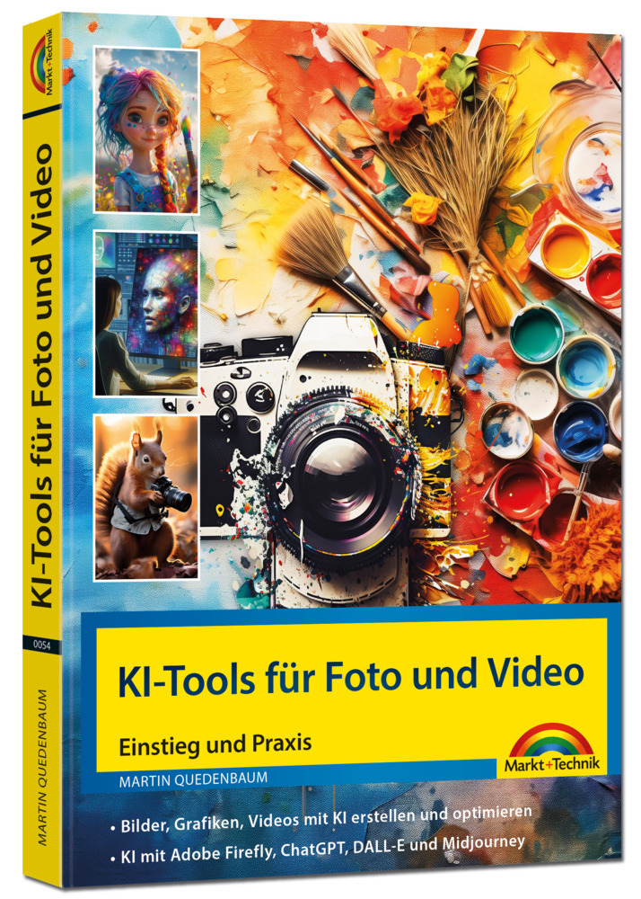 KI-Tools für Foto und Video - gekonnt die KI-Programme von Adobe Photoshop, Adobe Firefly, ChatGPT, DALL-E und Midjourney einsetzen main product photo