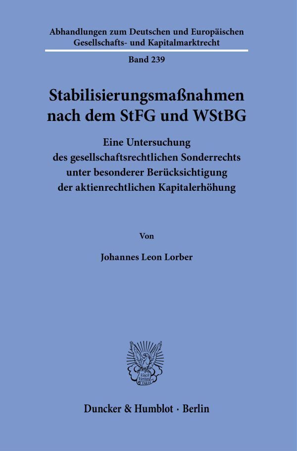 Stabilisierungsmaßnahmen nach dem StFG und WStBG main product photo