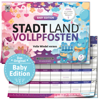 DENKRIESEN - STADT LAND VOLLPFOSTEN® - BABY EDITION - "Volle Windel voraus." - A4