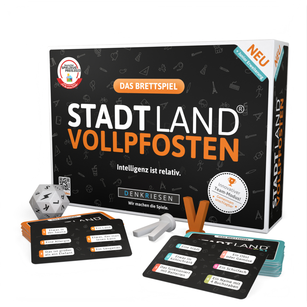 DENKRIESEN - STADT LAND VOLLPFOSTEN® Brettspiel + Junior Erweiterung main product photo