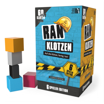 DENKRIESEN - RANKLOTZEN® - "Auf die Klötze, fertig, los!" - 6 Spieler Edition