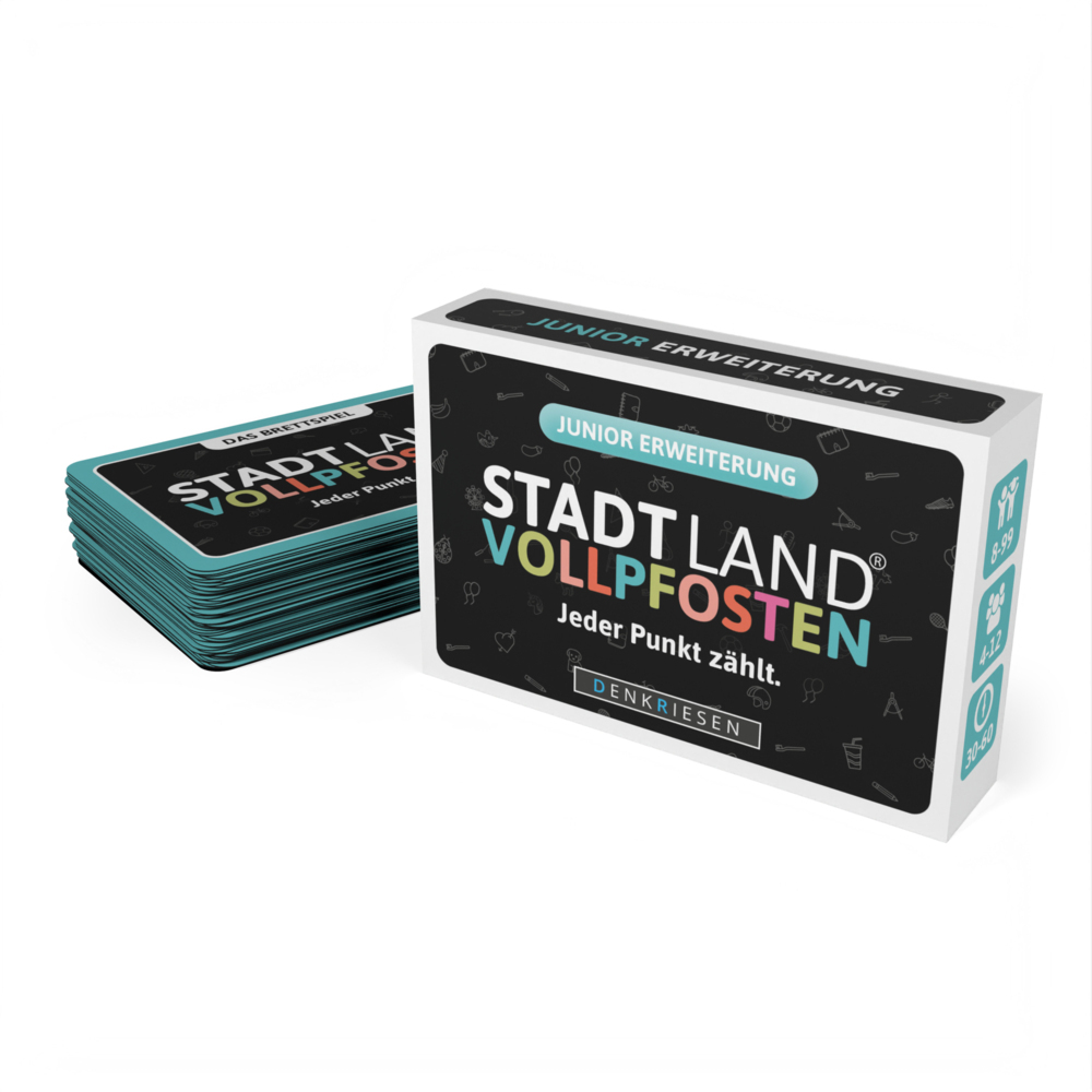 DENKRIESEN - STADT LAND VOLLPFOSTEN® - Das Brettspiel - ERWEITERUNG - JUNIOR EDITION "Jeder Punkt zählt." main product photo