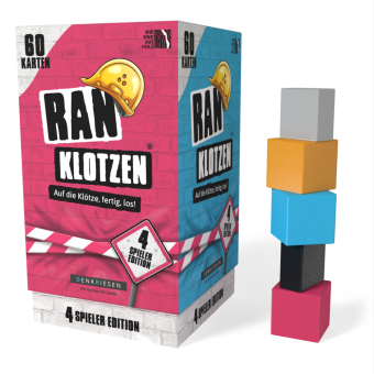 DENKRIESEN - RANKLOTZEN® - "Auf die Klötze, fertig, los!" - 4 Spieler Edition