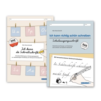 Ich kann die Schreibschrift SAS und Übungsheft - Ich kann richtig schön schreiben - Ausgabe Schulausgangsschrift - 2 Hefte