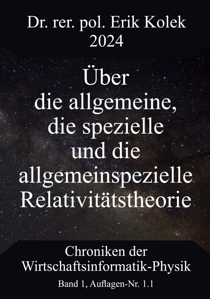 Über die allgemeine, die spezielle und die allgemeinspezielle Relativitätstheorie main product photo