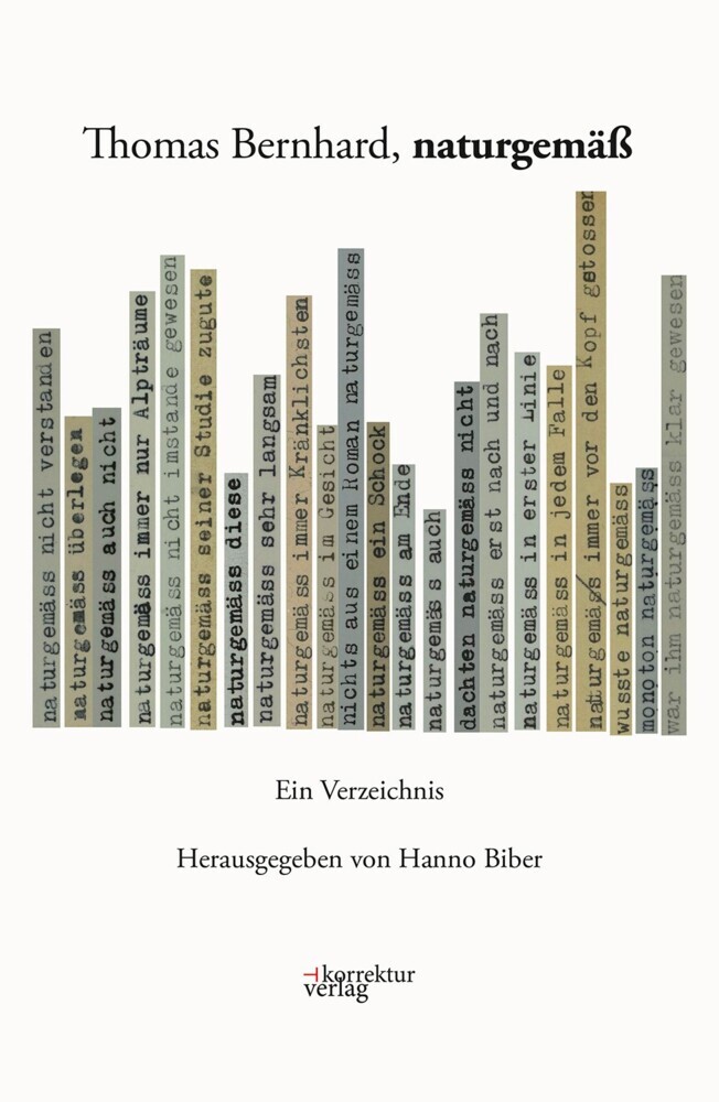 Thomas Bernhard, naturgemäß main product photo