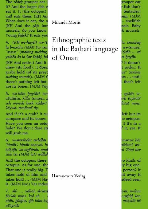 Ethnographic texts in the Ba??ari language of Oman main product photo