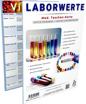 Laborwerte - extra kompakt & leicht verständlich - Medzinische Taschen-Karte - Faltkarte A6 - Patienten-Ratgeber & Fachliteratur