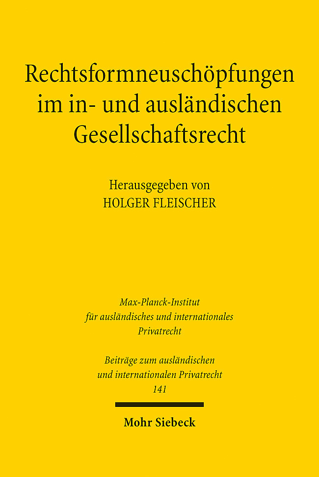 Rechtsformneuschöpfungen im in- und ausländischen Gesellschaftsrecht main product photo