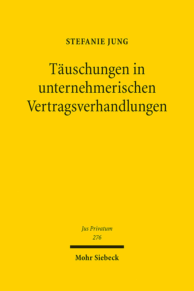 Täuschungen in unternehmerischen Vertragsverhandlungen main product photo