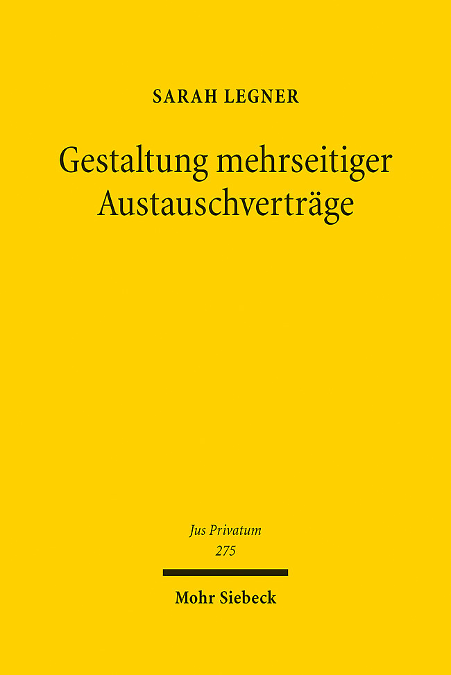 Gestaltung mehrseitiger Austauschverträge main product photo