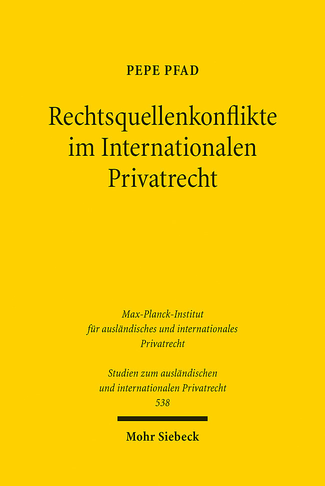 Rechtsquellenkonflikte im Internationalen Privatrecht main product photo