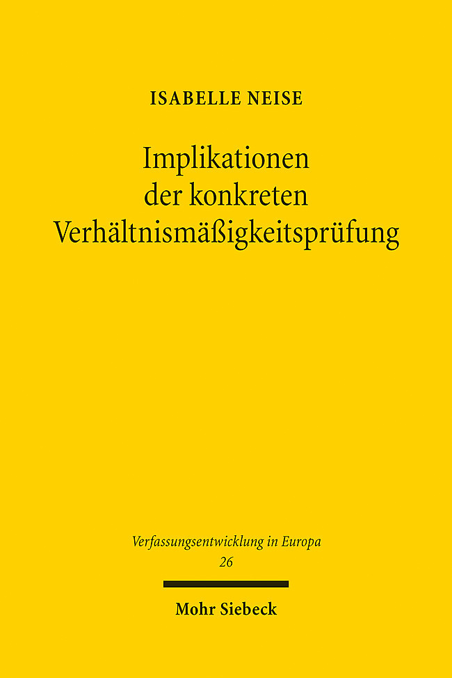 Implikationen der konkreten Verhältnismäßigkeitsprüfung main product photo