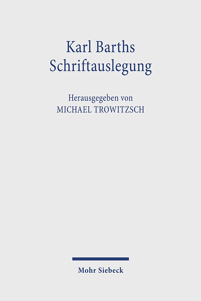 Karl Barths Schriftauslegung main product photo
