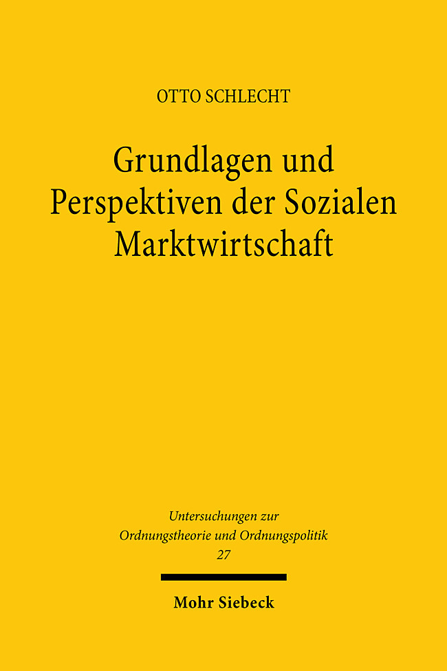Grundlagen und Perspektiven der Sozialen Marktwirtschaft main product photo