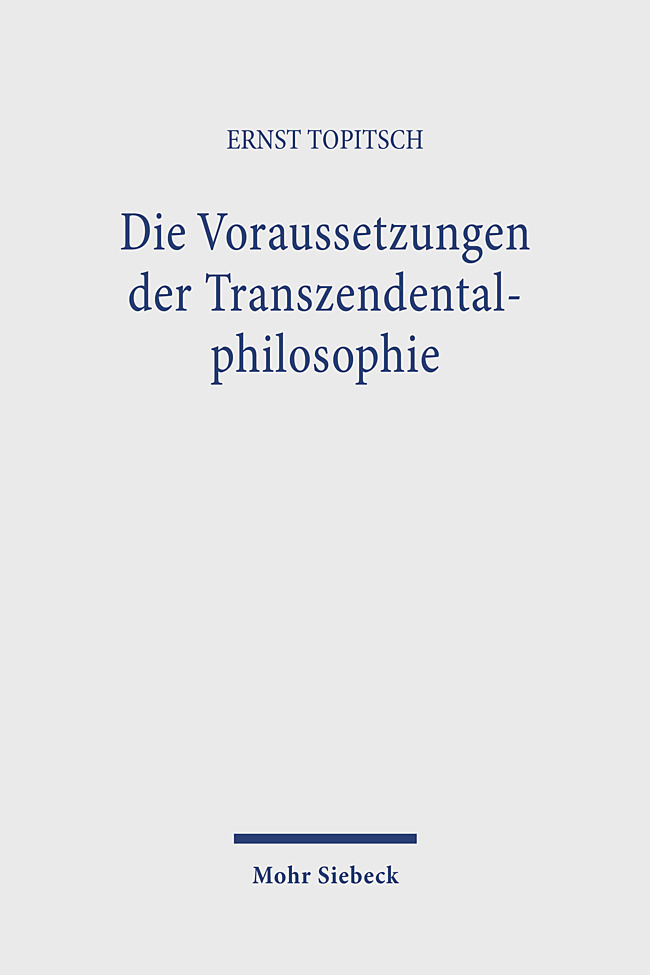 Die Voraussetzungen der Transzendentalphilosophie main product photo