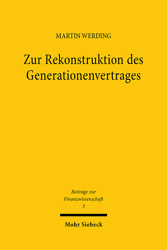 Zur Rekonstruktion des Generationenvertrages main product photo