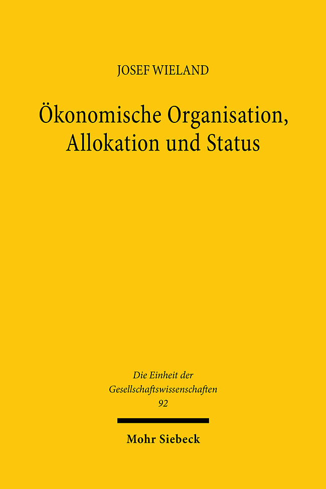 Ökonomische Organisation, Allokation und Status main product photo