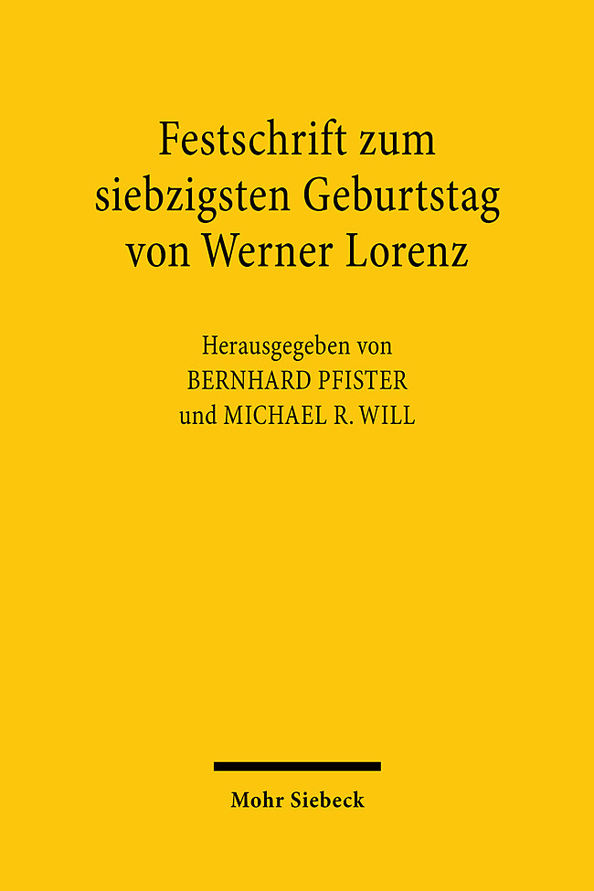 Festschrift zum siebzigsten Geburtstag von Werner Lorenz main product photo