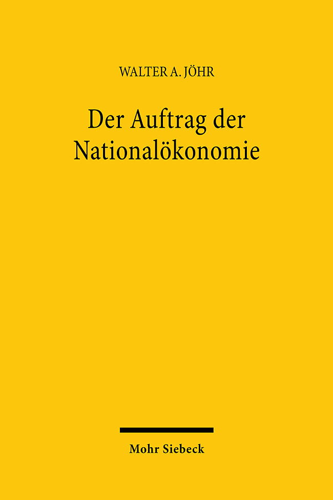 Der Auftrag der Nationalökonomie main product photo