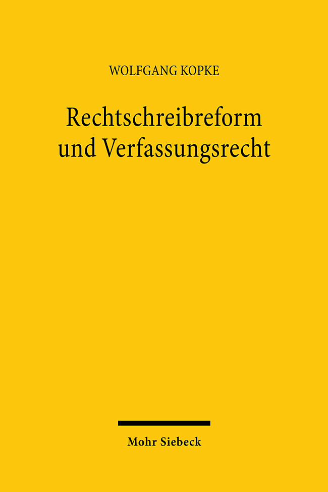 Rechtschreibreform und Verfassungsrecht main product photo