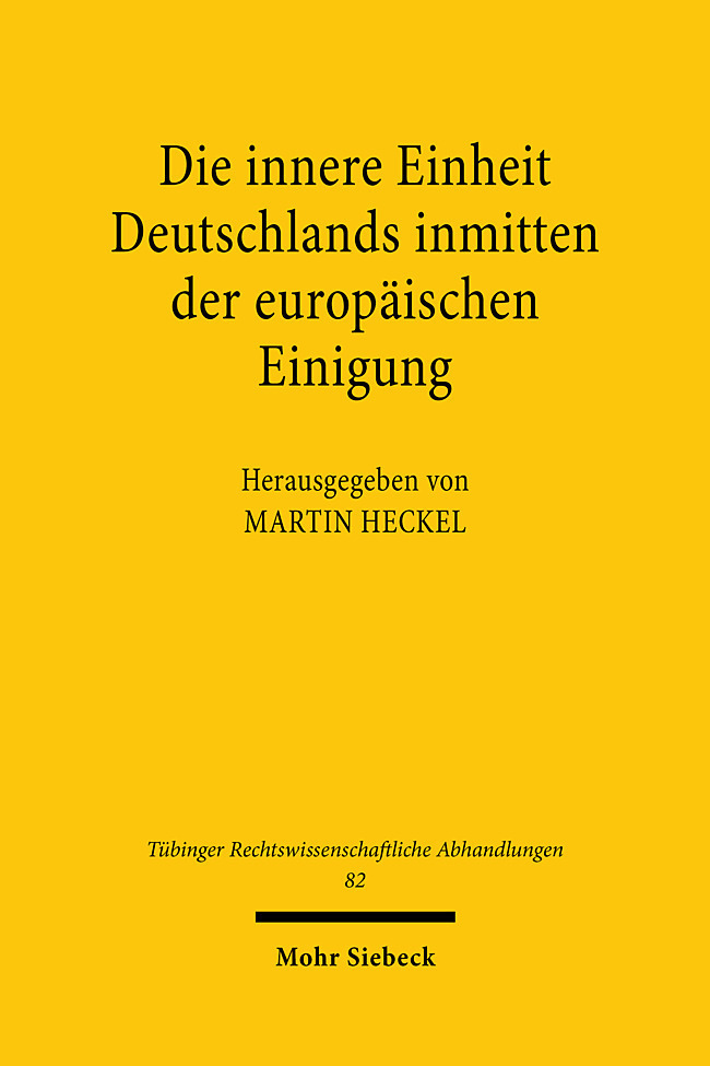 Die innere Einheit Deutschlands inmitten der europäischen Einigung main product photo