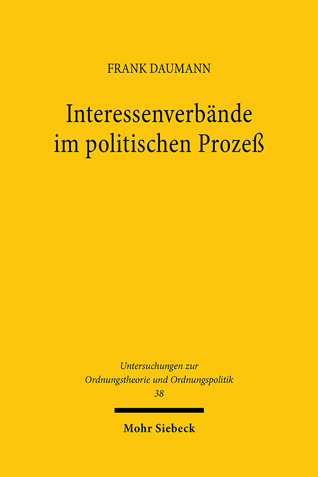 Interessenverbände im politischen Prozeß main product photo