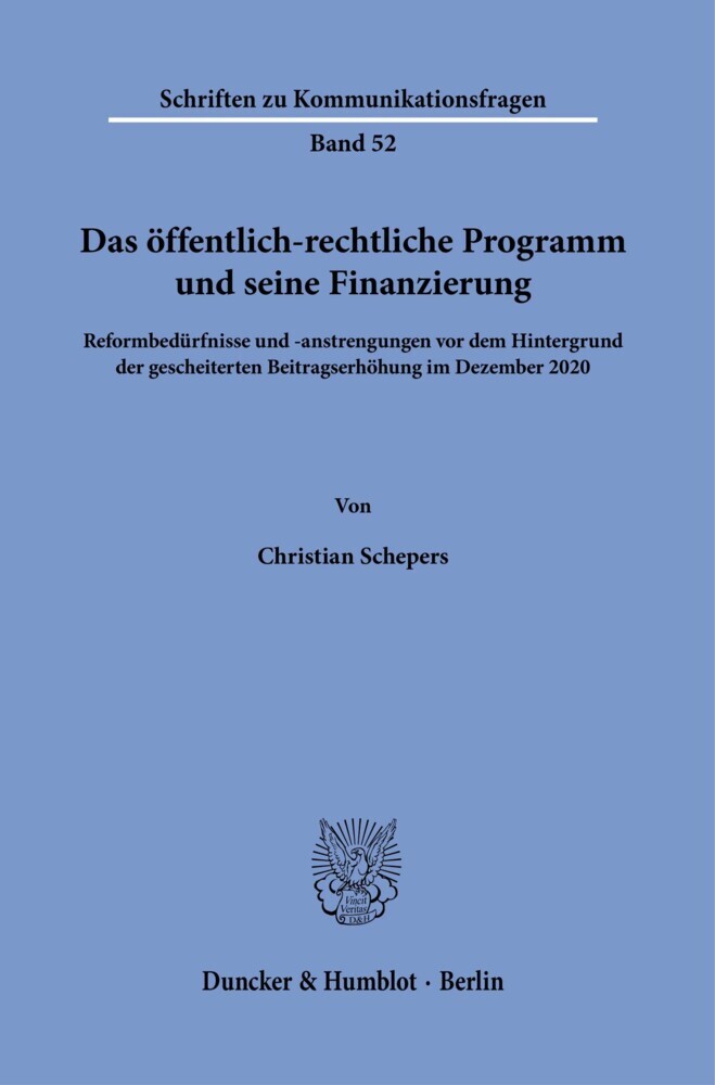 Das öffentlich-rechtliche Programm und seine Finanzierung. main product photo
