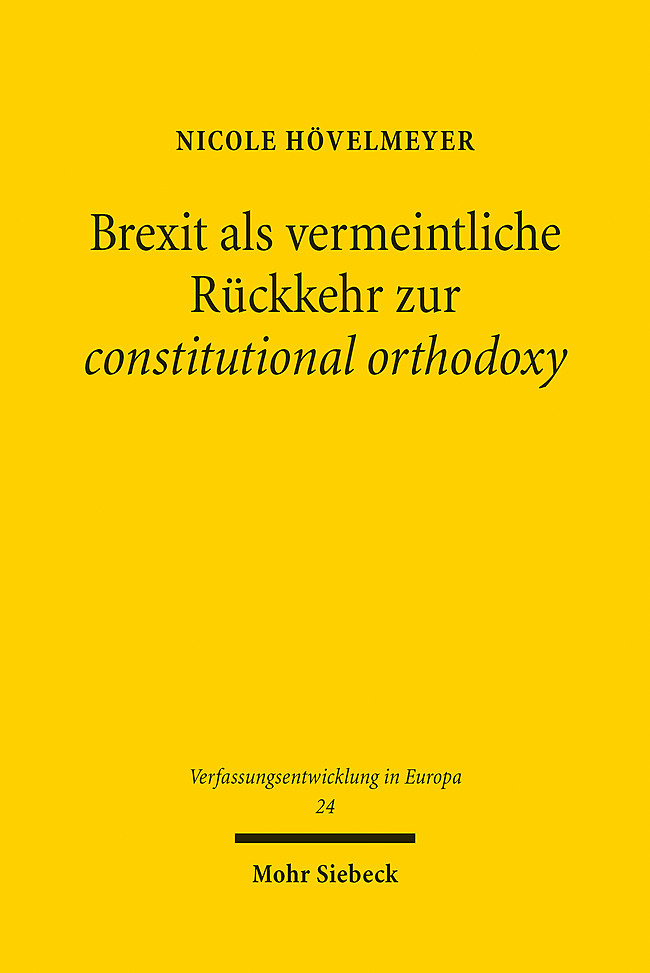 Brexit als vermeintliche Rückkehr zur constitutional orthodoxy main product photo