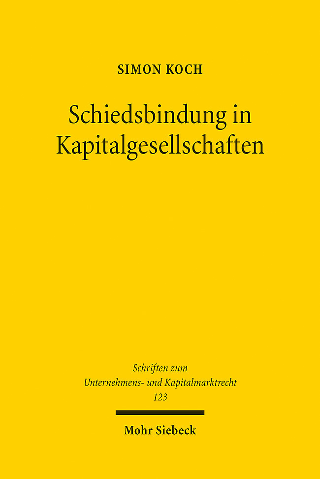 Schiedsbindung in Kapitalgesellschaften main product photo