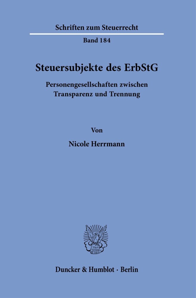 Steuersubjekte des ErbStG. main product photo