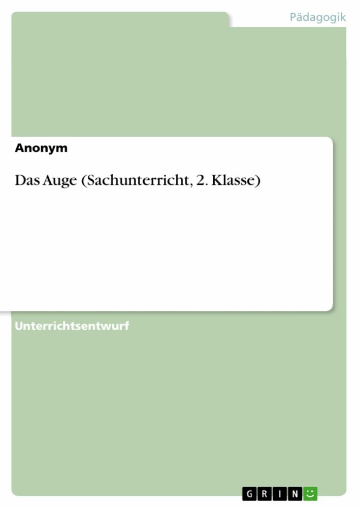 Das Auge (Sachunterricht, 2. Klasse) main product photo