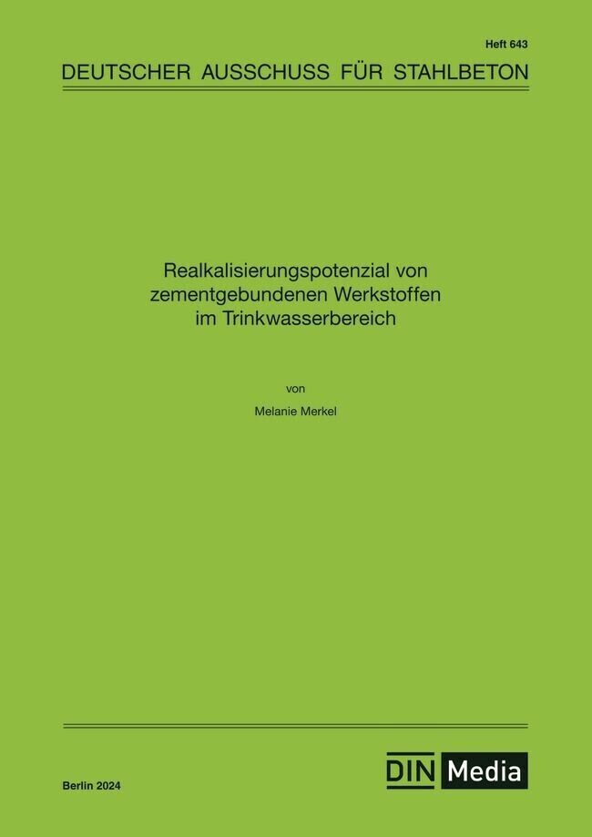 Realkalisierungspotenzial von zementgebundenen Werkstoffen im Trinkwasserbereich main product photo