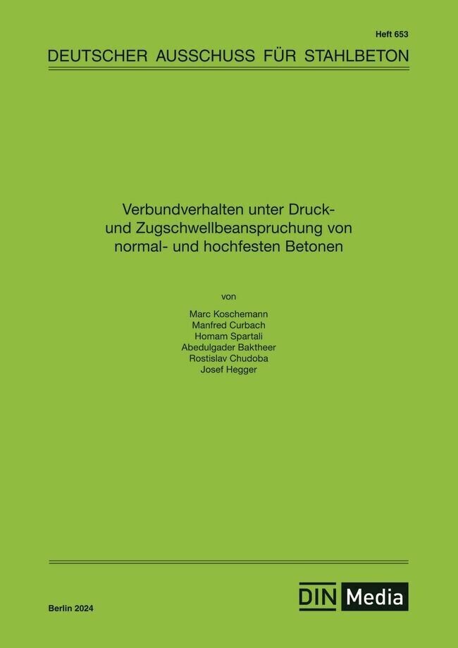 Verbundverhalten unter Druck- und Zugschwell-beanspruchung von normal- und hochfesten Betonen main product photo