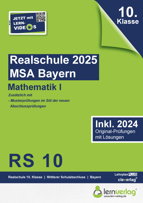 Original-Prüfungen Realschule Bayern 2025 Mathematik I main product photo