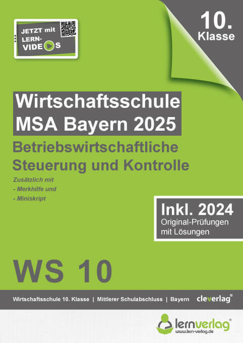 Original-Prüfungen Wirtschaftsschule Bayern 2025 Betriebswirtschaftliche Steuerung und Kontrolle main product photo