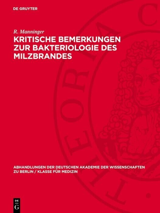 Kritische Bemerkungen zur Bakteriologie des Milzbrandes main product photo