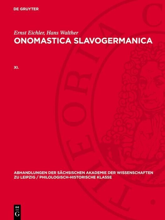 Ernst Eichler; Hans Walther: Onomastica Slavogermanica. XI. main product photo