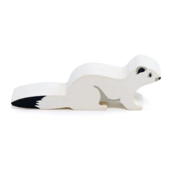 TENDER LEAF TOYS - Holztier Hermelin weiss