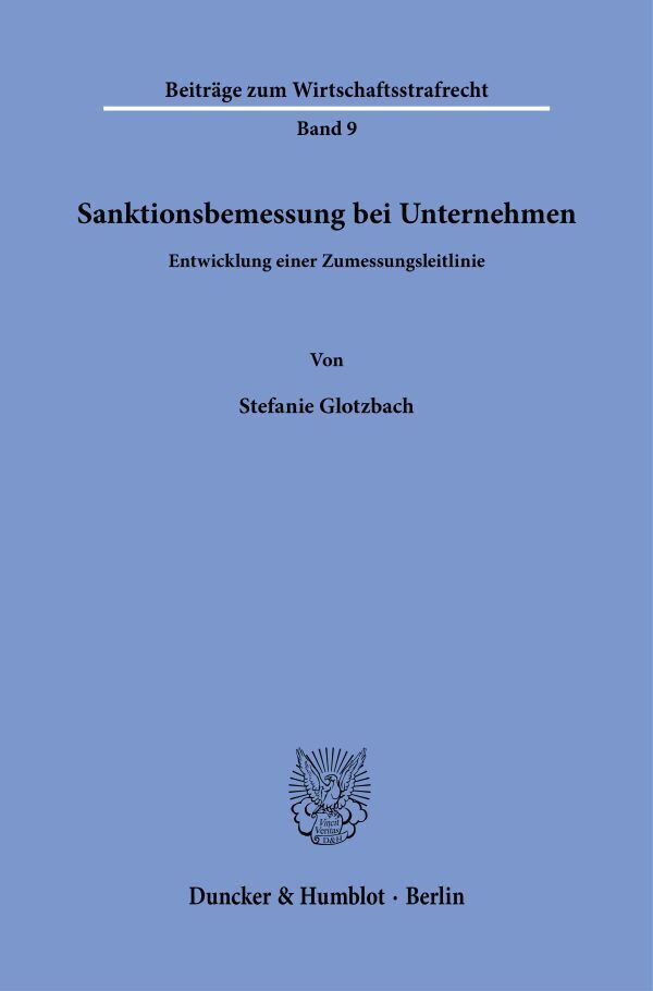 Sanktionsbemessung bei Unternehmen main product photo